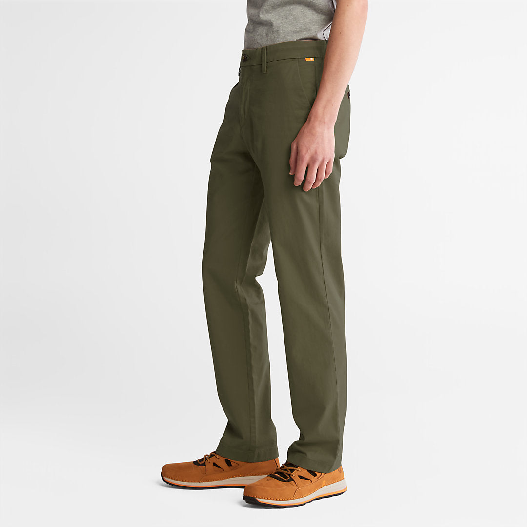 Mens Squam Lake Twill Chino Pants for Men in Green - Timberland