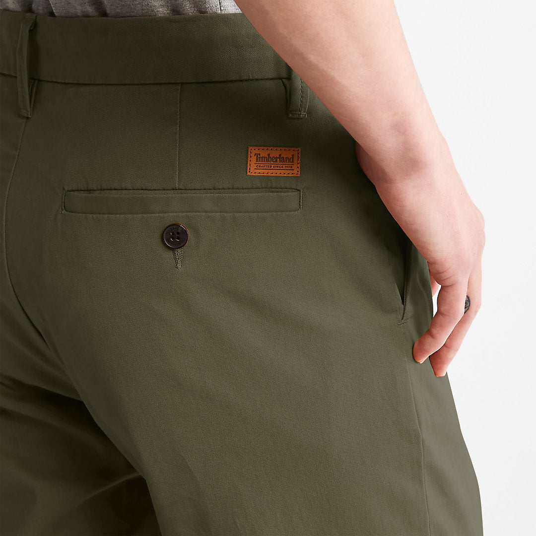 Mens Squam Lake Twill Chino Pants for Men in Green - Timberland