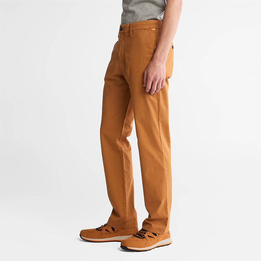 Mens Squam Lake Twill Chino Pants for Men in Yellow - Timberland
