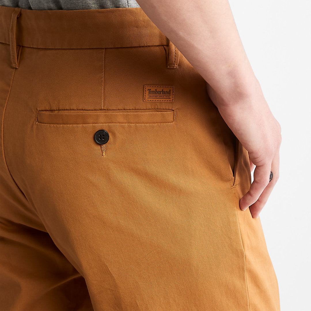 Mens Squam Lake Twill Chino Pants for Men in Yellow - Timberland