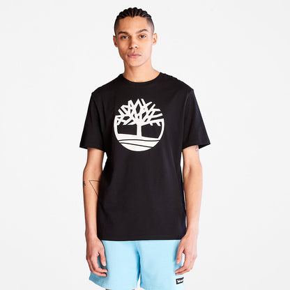 Mens Kennebec River Tree Logo T-shirt for Men in Black - Timberland