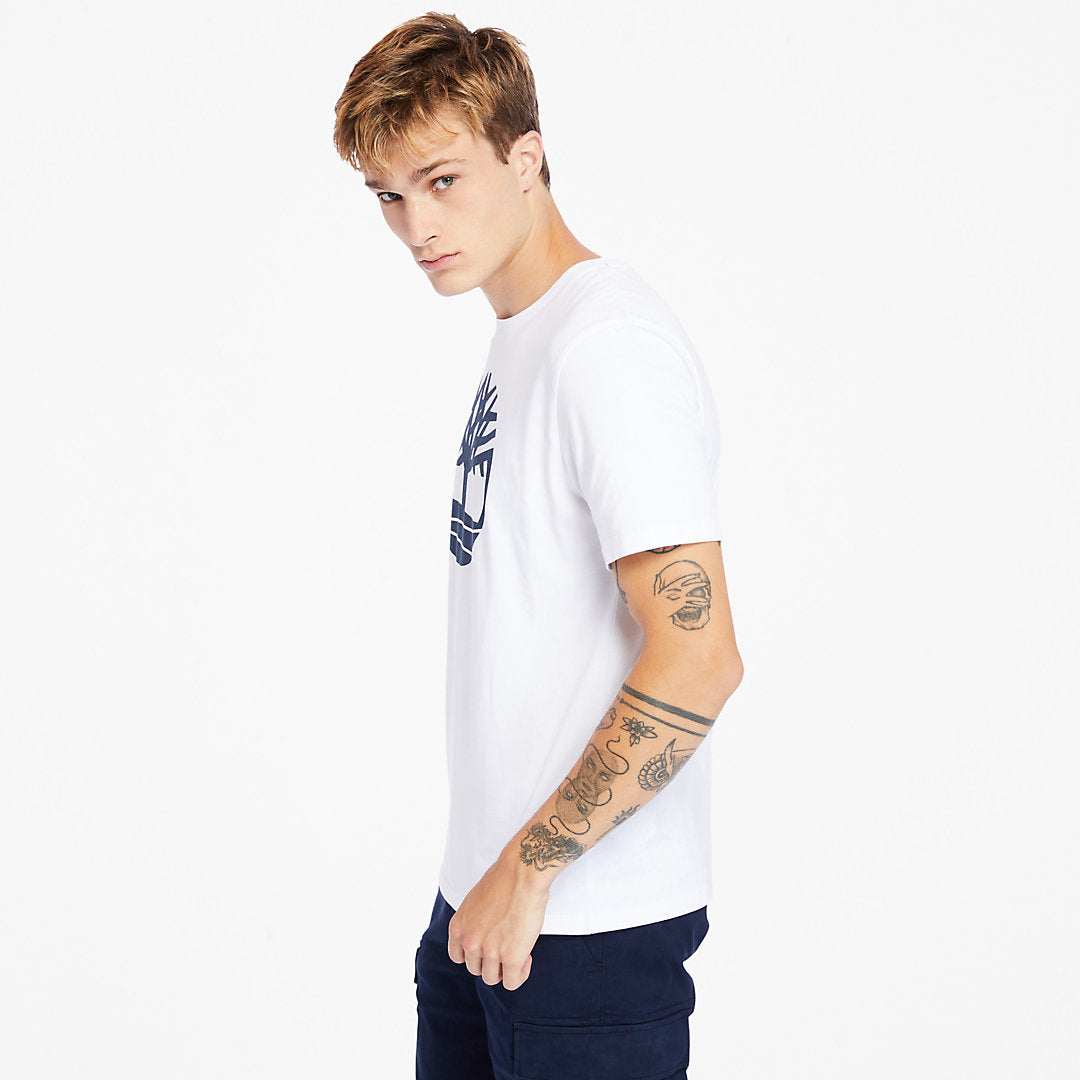 Mens Kennebec River Tree Logo T-shirt for Men in White - Timberland
