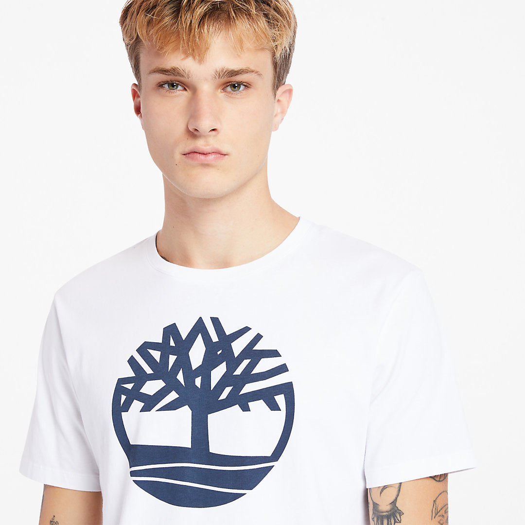Mens Kennebec River Tree Logo T-shirt for Men in White - Timberland