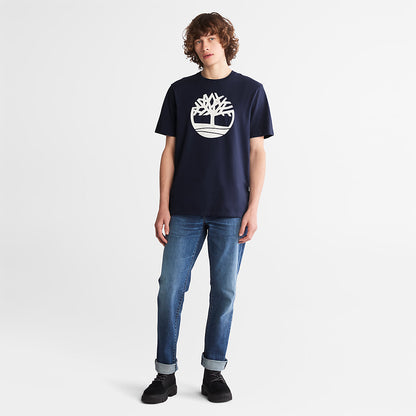 Mens Kennebec River Tree Logo T-shirt for Men in Navy - Timberland