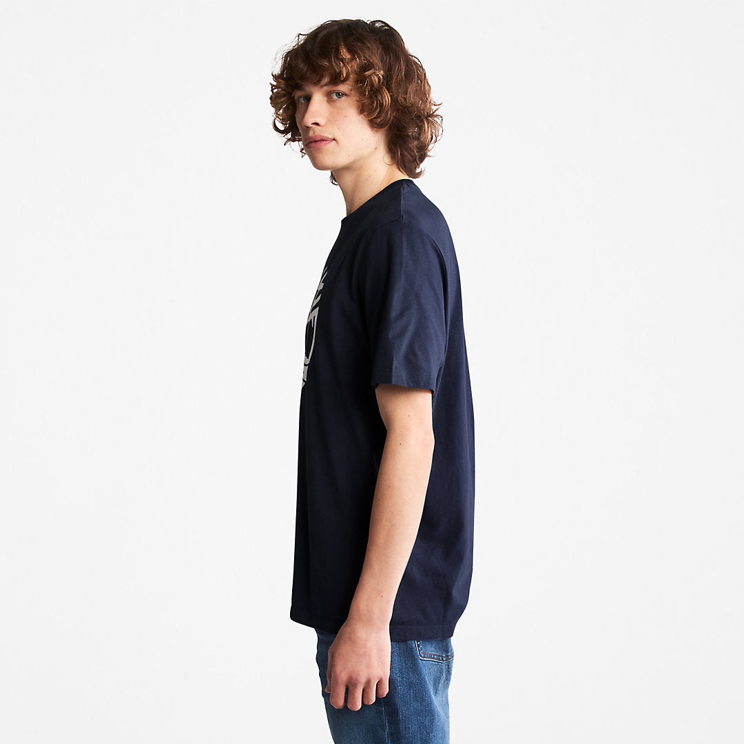 Mens Kennebec River Tree Logo T-shirt for Men in Navy - Timberland