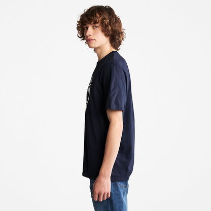 Mens Kennebec River Tree Logo T-shirt for Men in Navy - Timberland