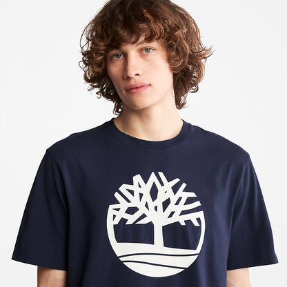 Mens Kennebec River Tree Logo T-shirt for Men in Navy - Timberland