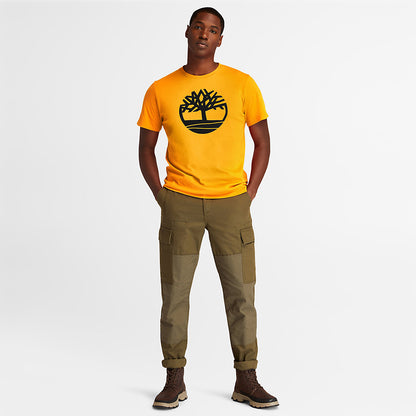 Mens Kennebec River Tree Logo T-shirt for Men in Orange - Timberland