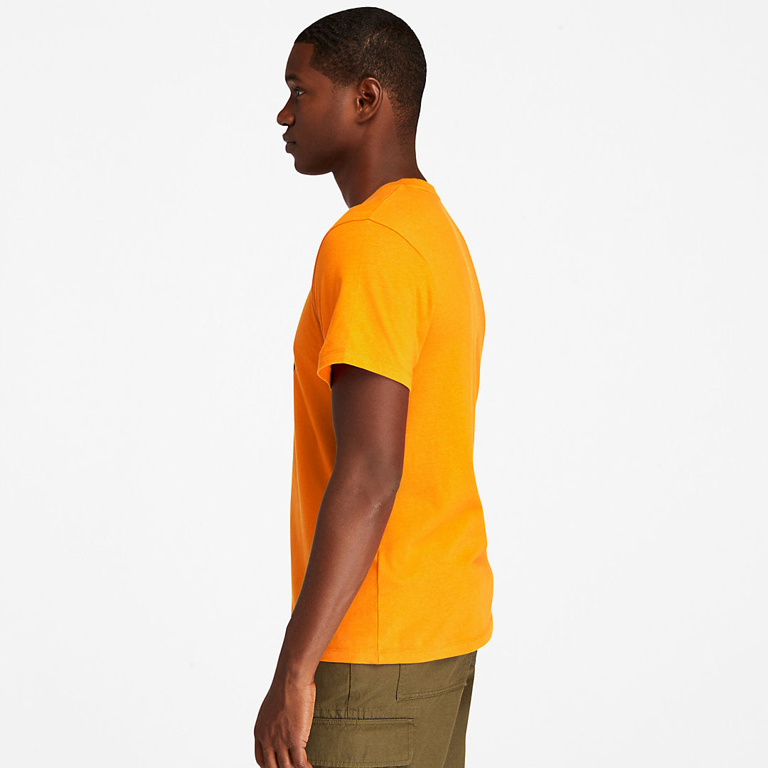 Mens Kennebec River Tree Logo T-shirt for Men in Orange - Timberland