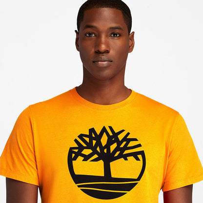 Mens Kennebec River Tree Logo T-shirt for Men in Orange - Timberland