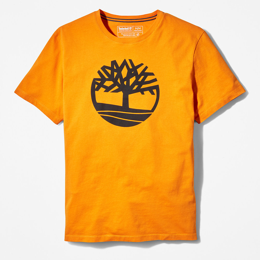 Mens Kennebec River Tree Logo T-shirt for Men in Orange - Timberland