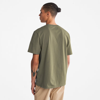 Mens Kennebec River Tree Logo T-shirt for Men in Dark Green - Timberland