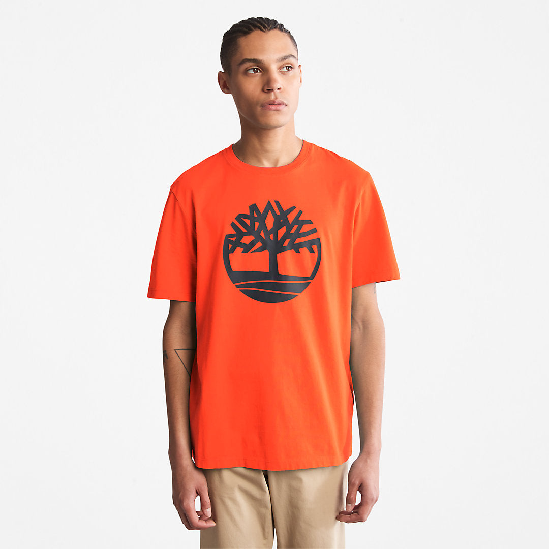 Mens Kennebec River Tree-Logo T-Shirt for Men in Green - Timberland