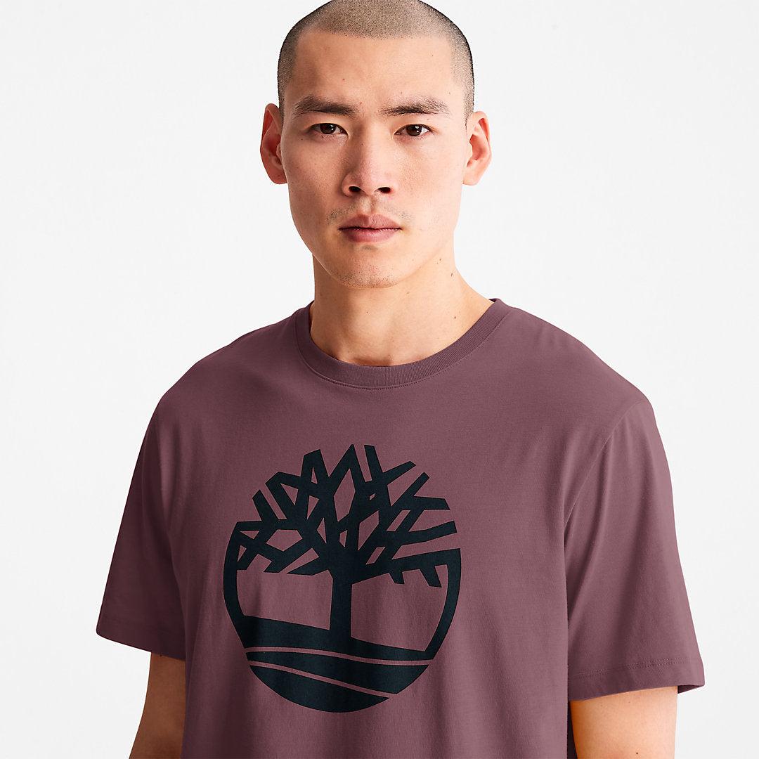 Mens Kennebec River Tree-Logo T-Shirt for Men in Purple - Timberland