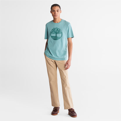 Mens Kennebec River Tree-Logo T-Shirt for Men in Blue - Timberland