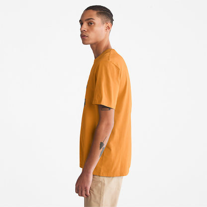 Mens Kennebec River Tree Logo T-shirt for Men in Yellow - Timberland