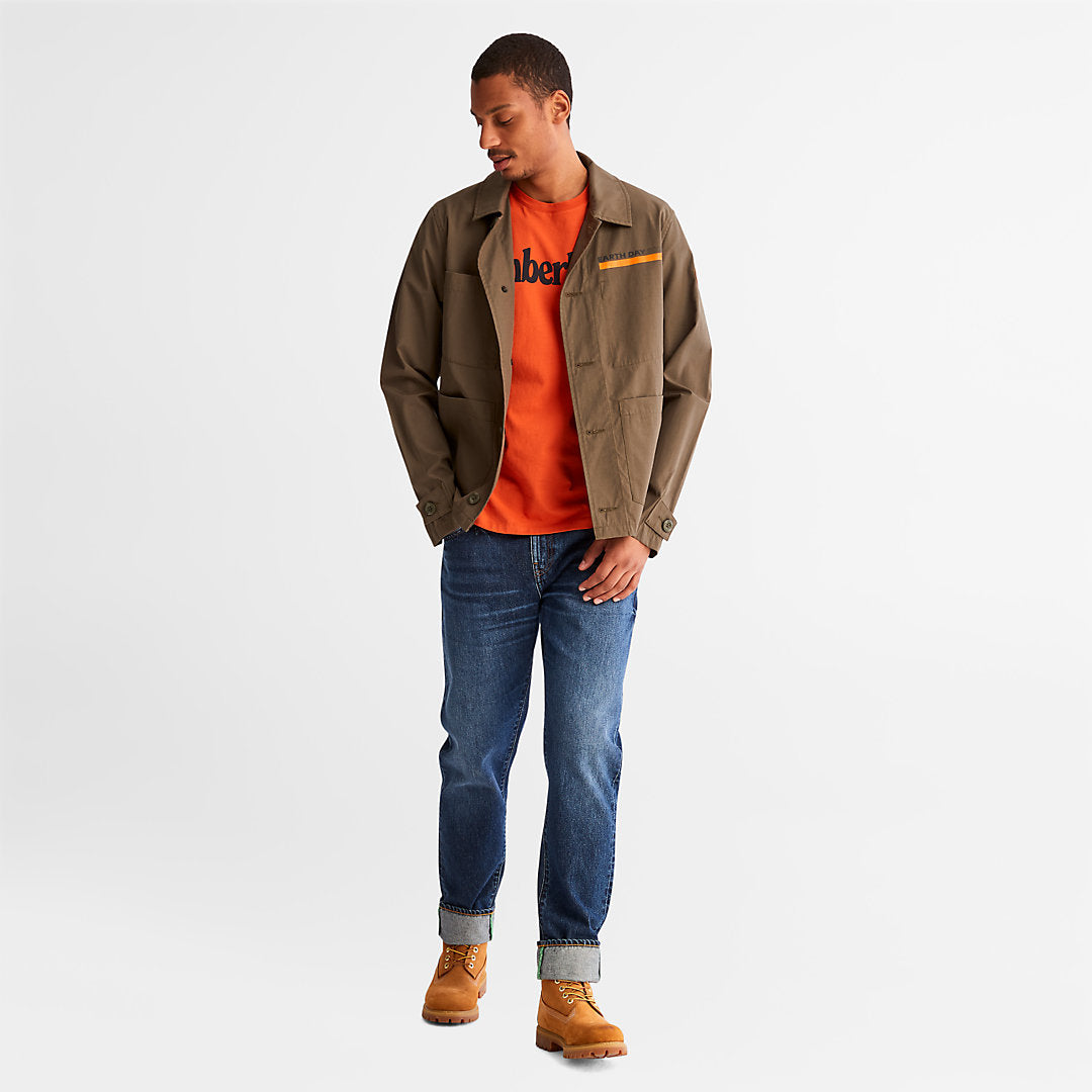 Mens Kennebec River Logo T-Shirt for Men in Orange - Timberland