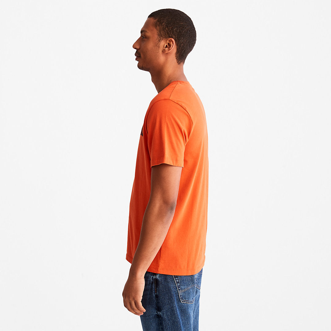 Mens Kennebec River Logo T-Shirt for Men in Orange - Timberland