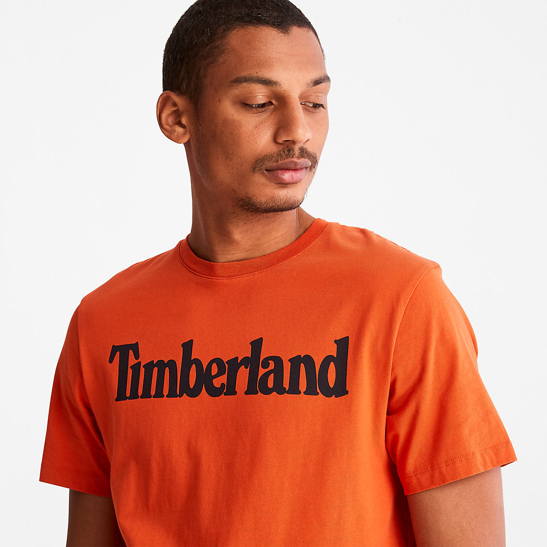 Mens Kennebec River Logo T-Shirt for Men in Orange - Timberland