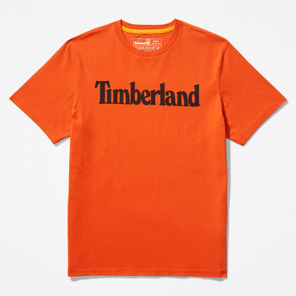 Mens Kennebec River Logo T-Shirt for Men in Orange - Timberland