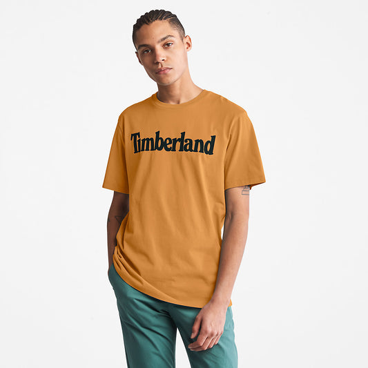 Mens Kennebec River Logo T-Shirt for Men in Yellow - Timberland