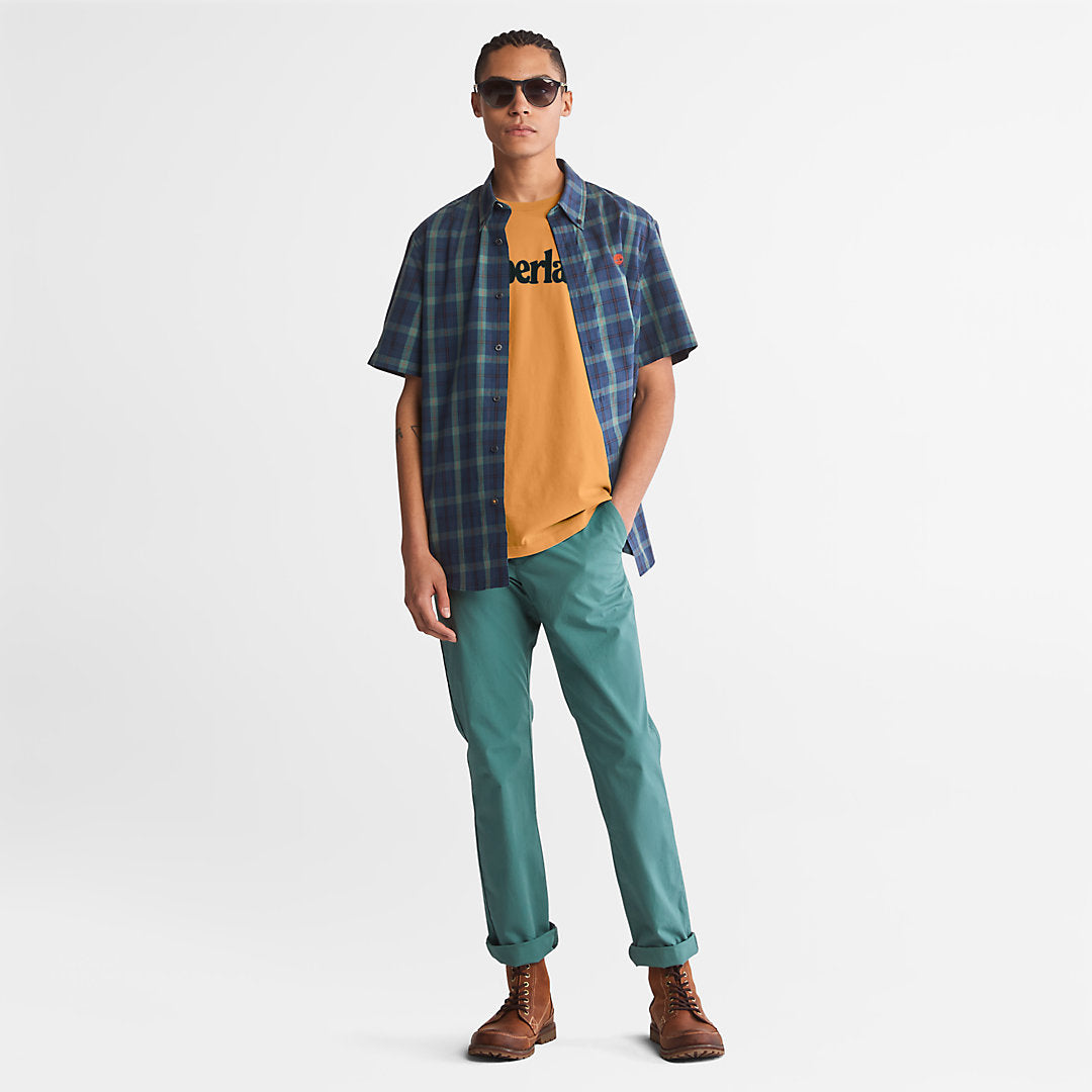 Mens Kennebec River Logo T-Shirt for Men in Yellow - Timberland