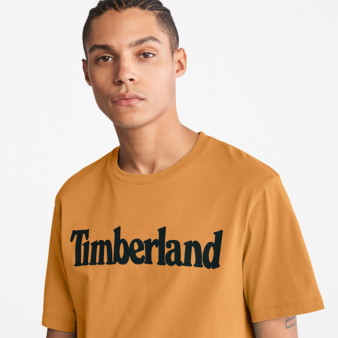 Mens Kennebec River Logo T-Shirt for Men in Yellow - Timberland