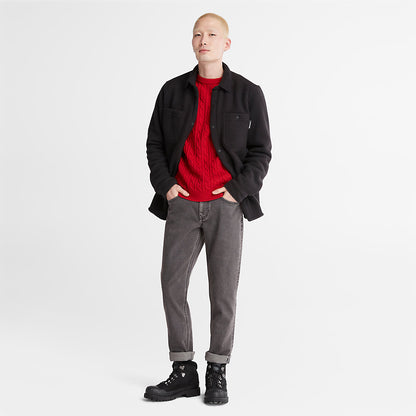 Mens Phillips Brook Cable-knit Sweater for Men in Red - Timberland