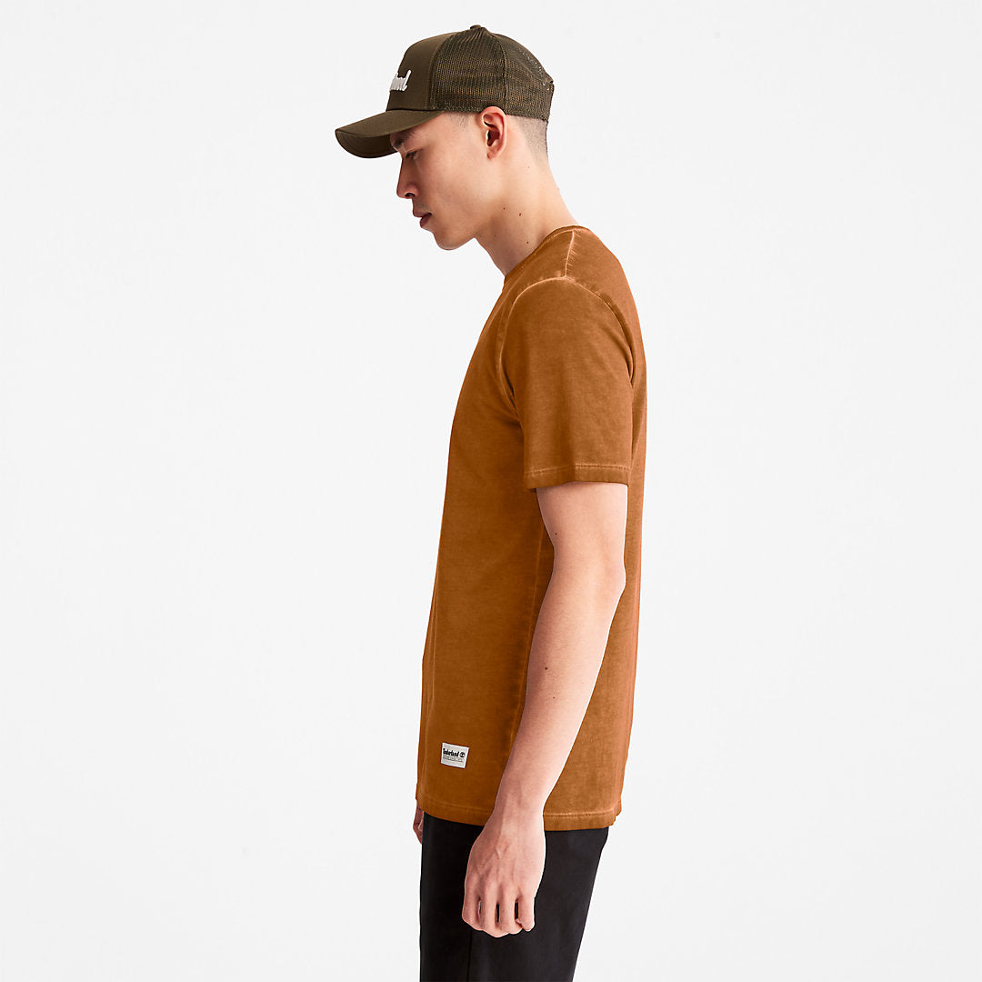 Mens Lamprey River Garment-Dyed T-Shirt for Men in Brown - Timberland