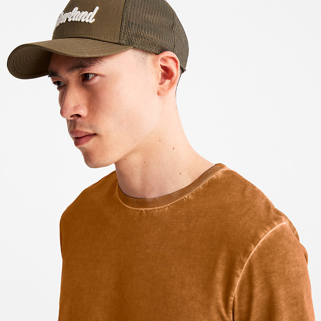 Mens Lamprey River Garment-Dyed T-Shirt for Men in Brown - Timberland