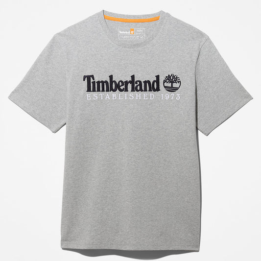 Mens Outdoor Heritage Linear-Logo T-Shirt for Men in Grey - Timberland
