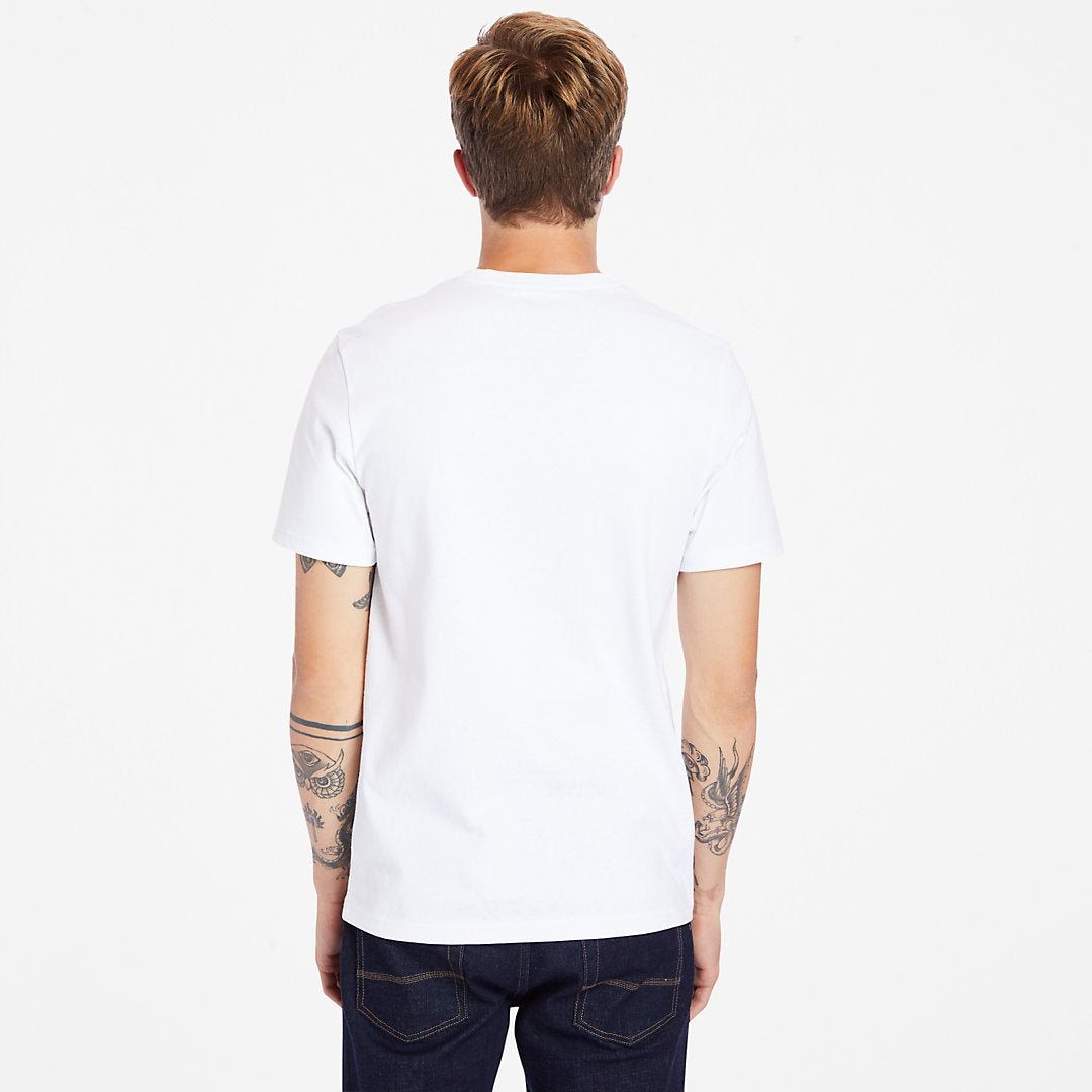 Mens Outdoor Heritage Linear-Logo T-Shirt for Men in White - Timberland
