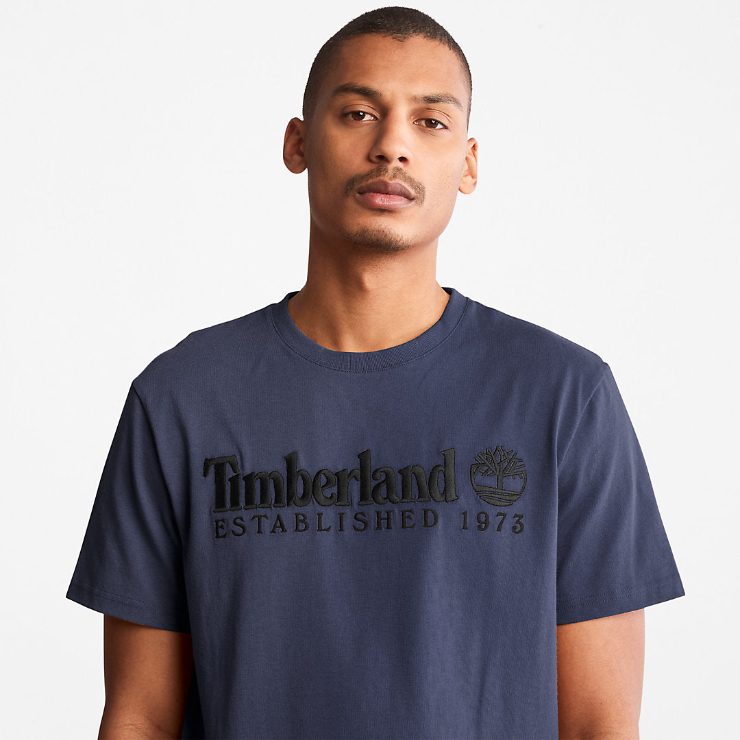 Mens Outdoor Heritage Logo T-Shirt for Men in Navy - Timberland