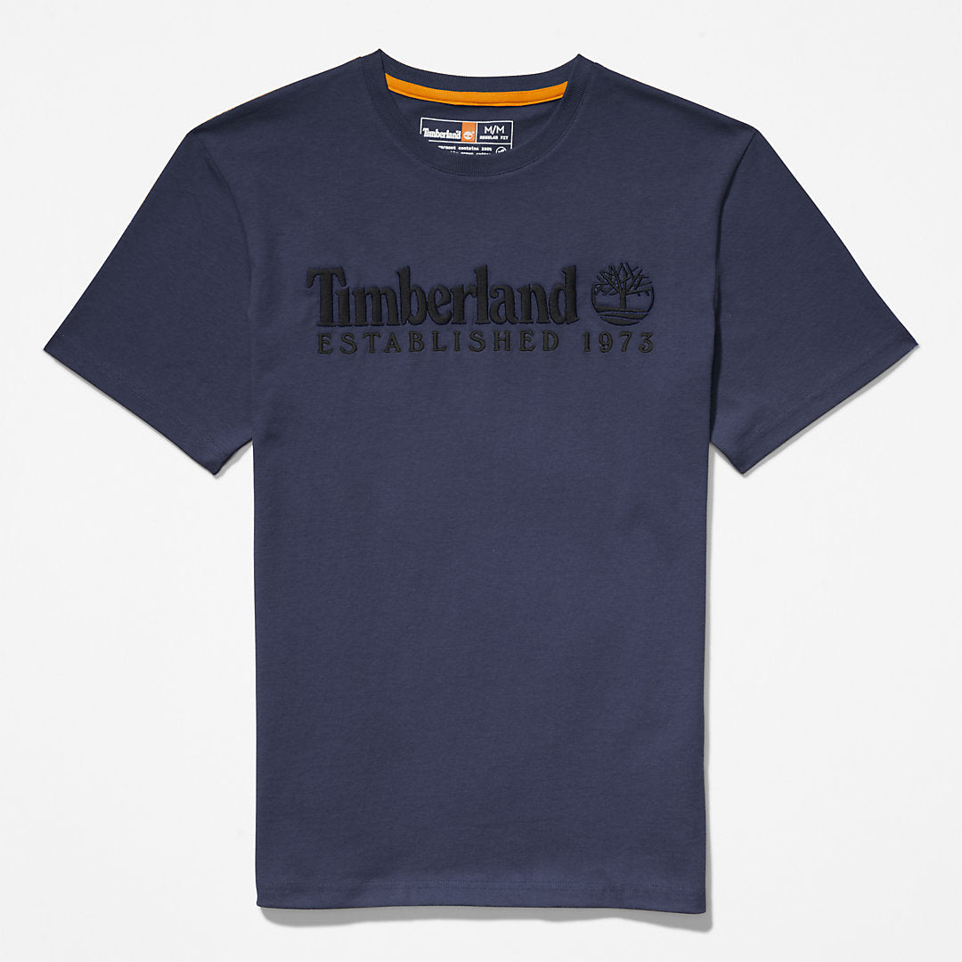 Mens Outdoor Heritage Logo T-Shirt for Men in Navy - Timberland