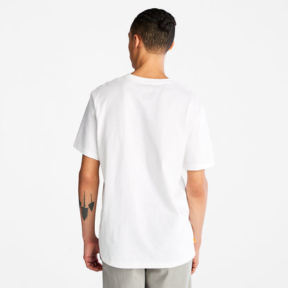 Mens Outdoor Heritage Linear-Logo T-Shirt for Men in White - Timberland