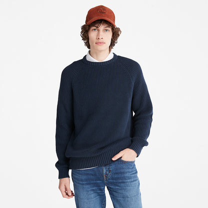 Mens Beards Brook Crew-Neck Sweater for Men in Navy - Timberland