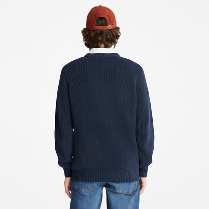 Mens Beards Brook Crew-Neck Sweater for Men in Navy - Timberland