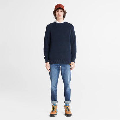 Mens Beards Brook Crew-Neck Sweater for Men in Navy - Timberland
