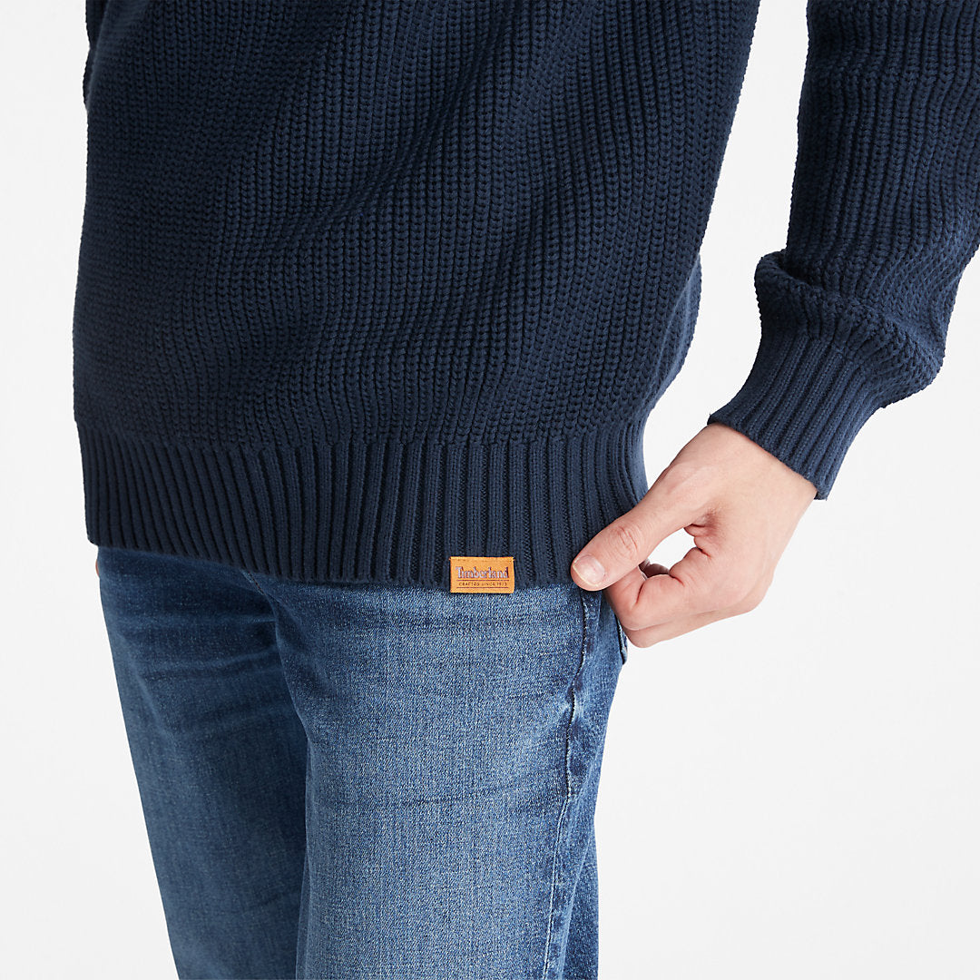 Mens Beards Brook Crew-Neck Sweater for Men in Navy - Timberland