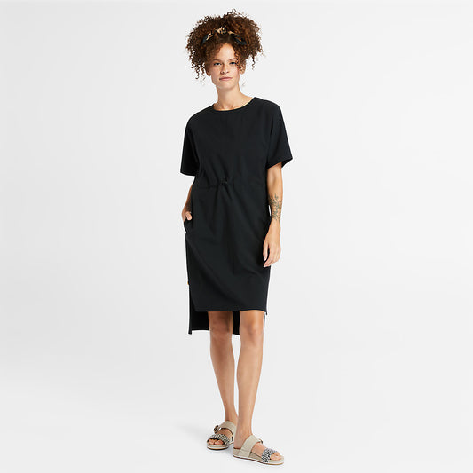 Womens Drawstring T-Shirt Dress for Women in Black - Timberland