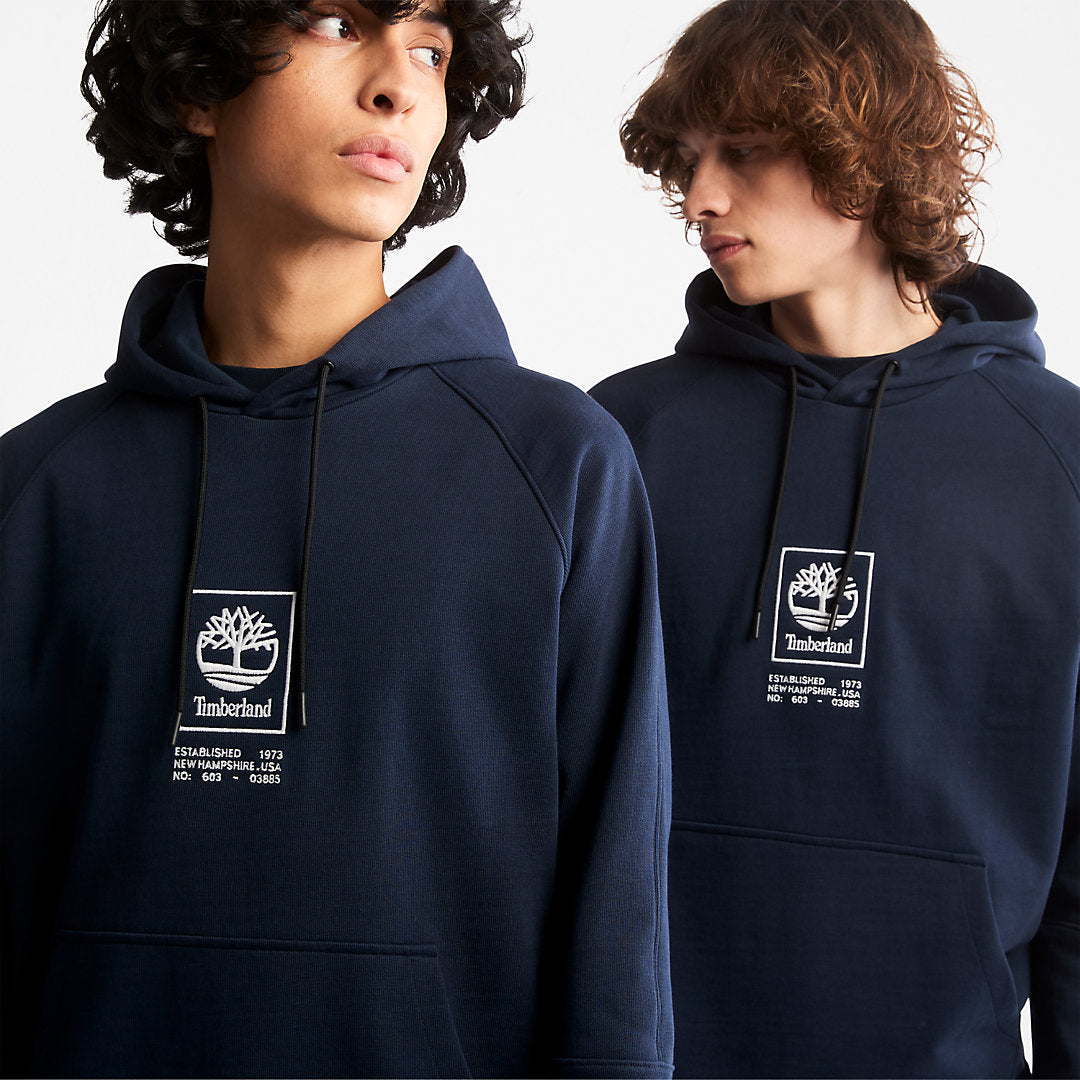 Mens Heavyweight Logo Hoodie for All Gender in Navy - Timberland