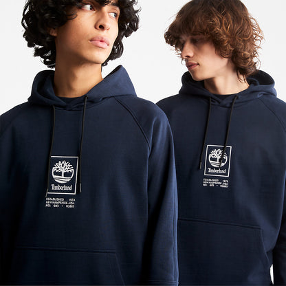 Mens Heavyweight Logo Hoodie for All Gender in Navy - Timberland