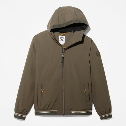 Mens Coastal Cool Hooded Bomber Jacket for Men in Green - Timberland