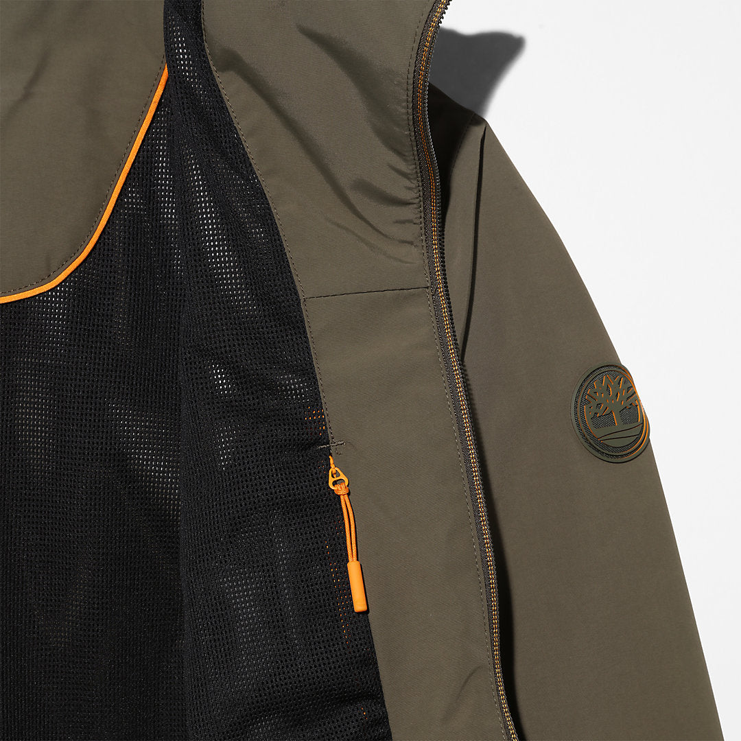 Mens Coastal Cool Hooded Bomber Jacket for Men in Green - Timberland