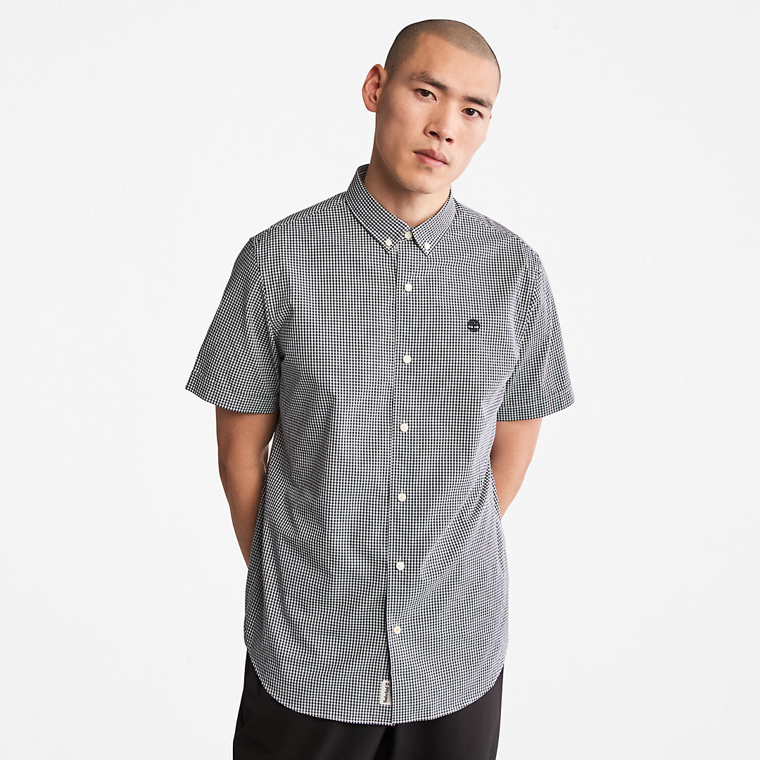 Mens Suncook River Short-Sleeve Poplin Shirt for Men in Navy - Timberland