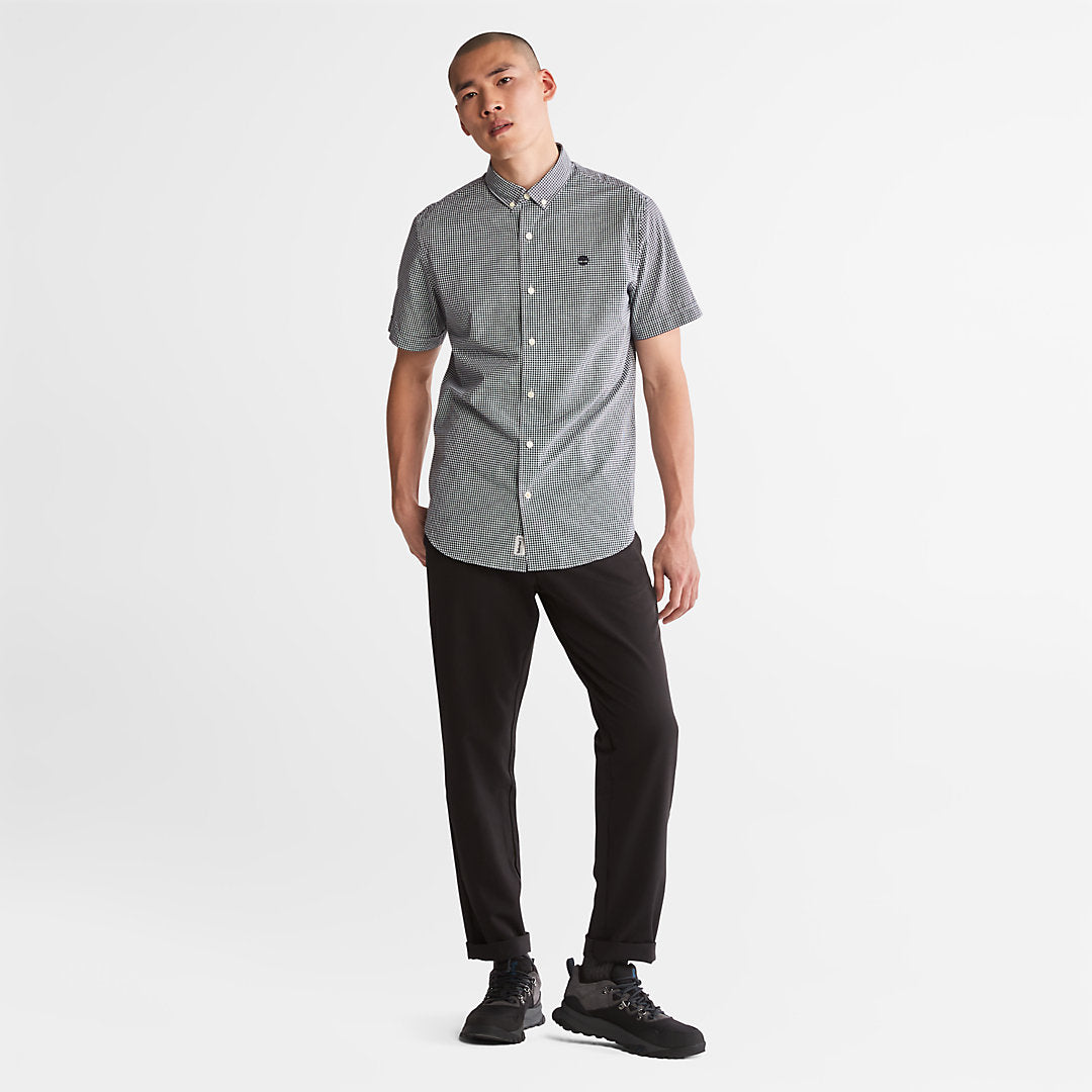Mens Suncook River Short-Sleeve Poplin Shirt for Men in Navy - Timberland