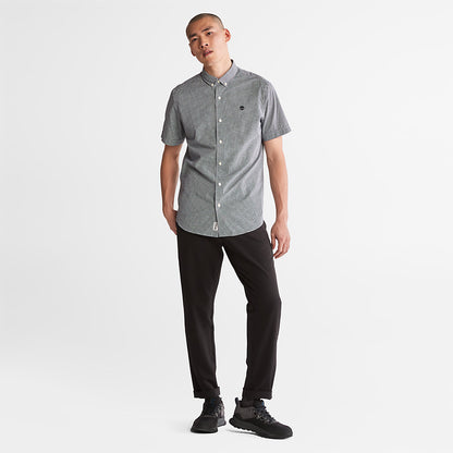 Mens Suncook River Short-Sleeve Poplin Shirt for Men in Navy - Timberland