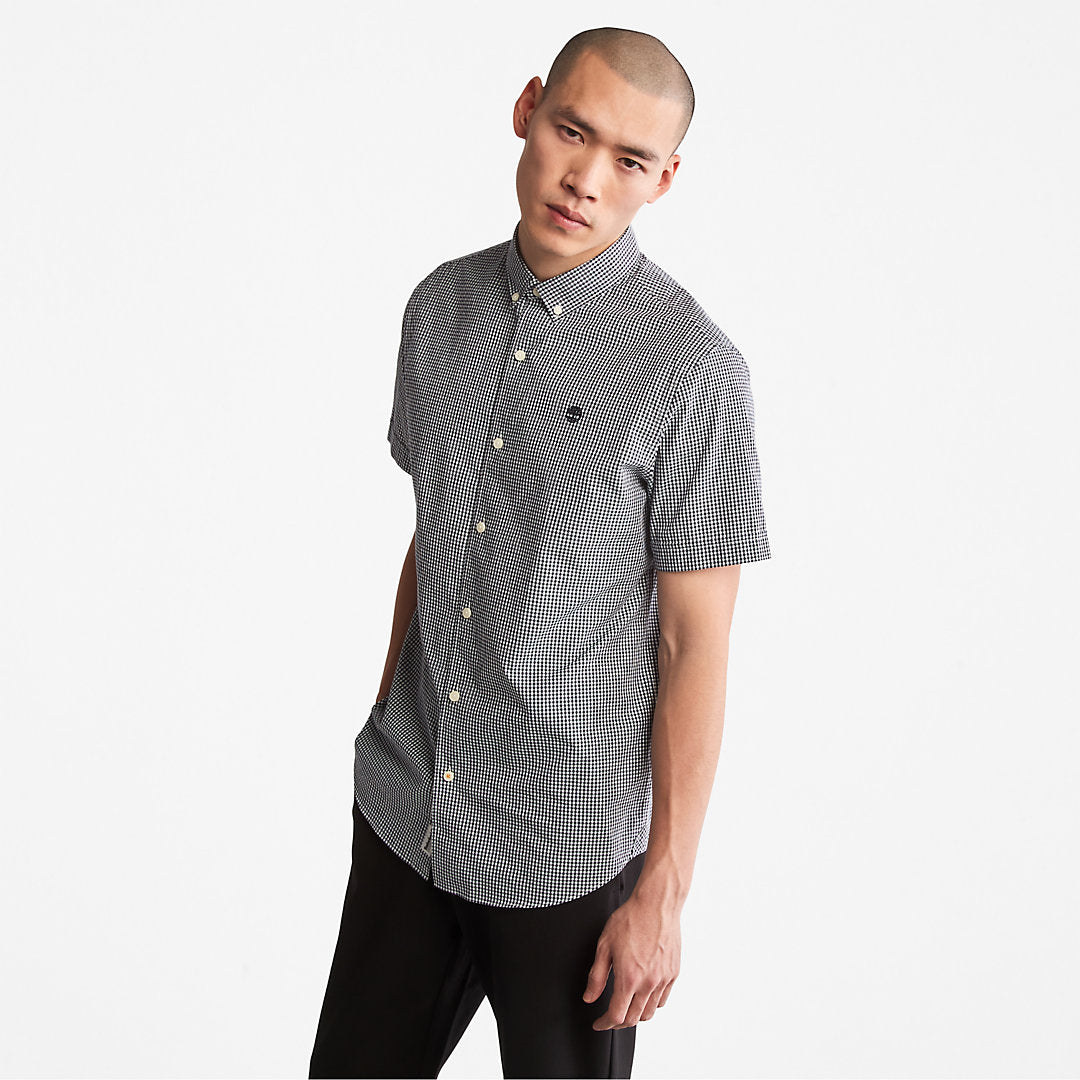 Mens Suncook River Short-Sleeve Poplin Shirt for Men in Navy - Timberland