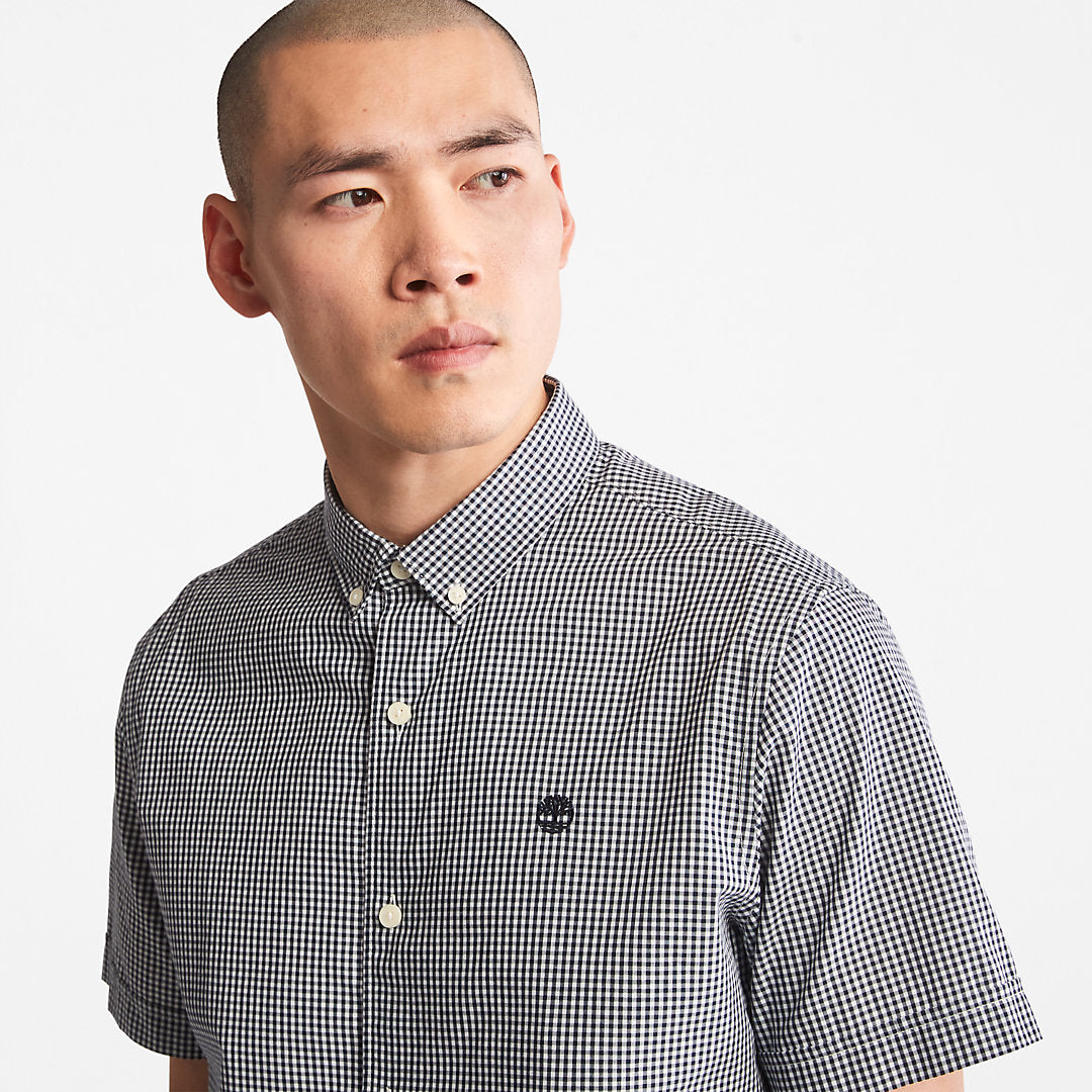 Mens Suncook River Short-Sleeve Poplin Shirt for Men in Navy - Timberland