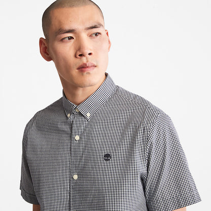 Mens Suncook River Short-Sleeve Poplin Shirt for Men in Navy - Timberland